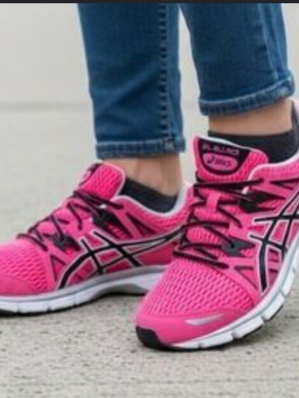 ASICS Womens Gel-Blur33 Bright Pink/zblack Lace-Up Running Sneakers Size 8